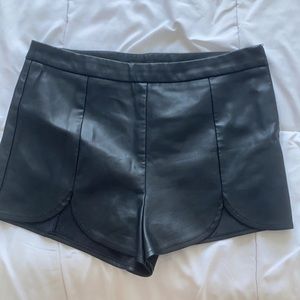 Leather shorts